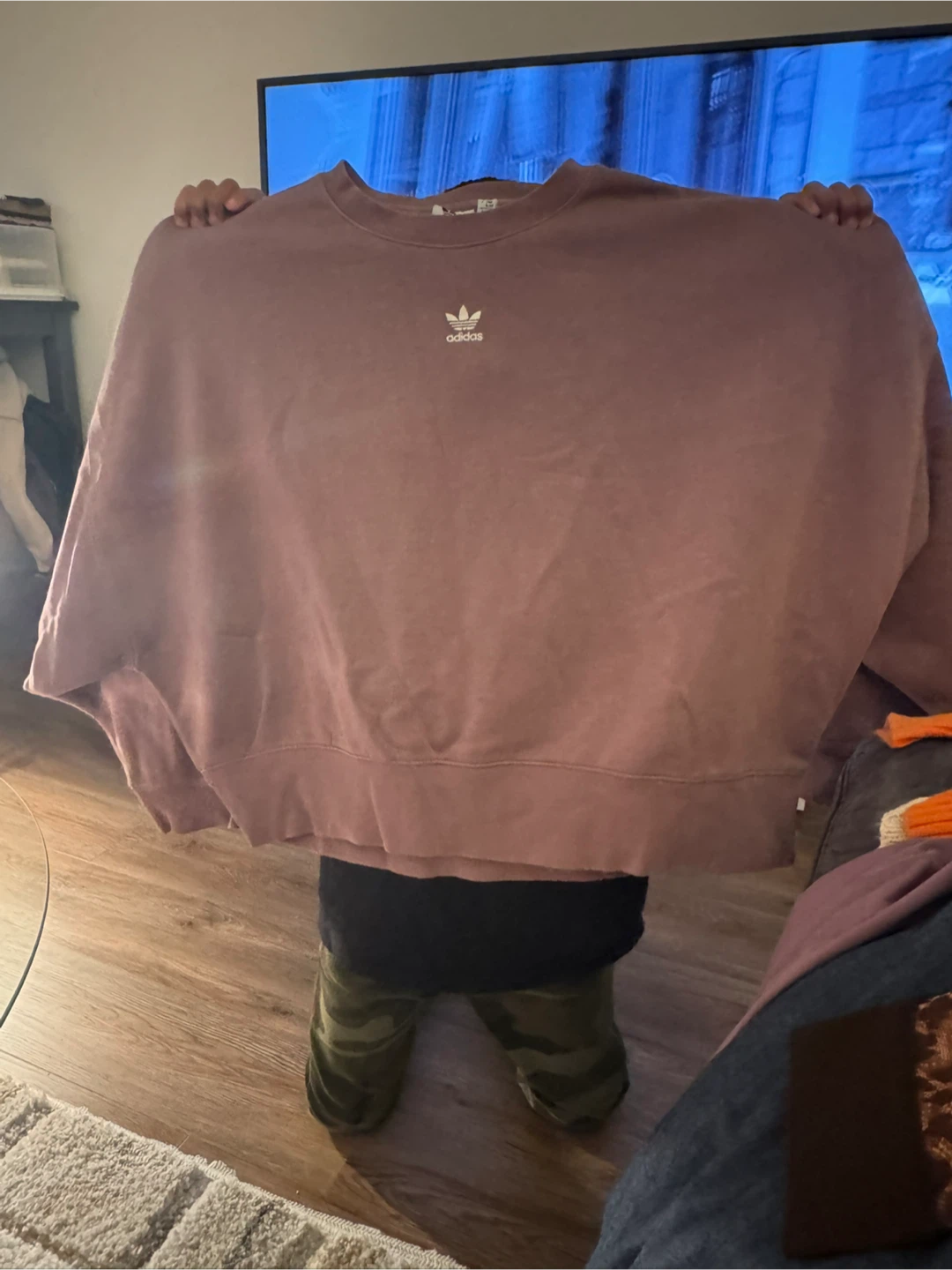 Adidas XL Mauve Sweatshirt and Leggings Set - photo 3