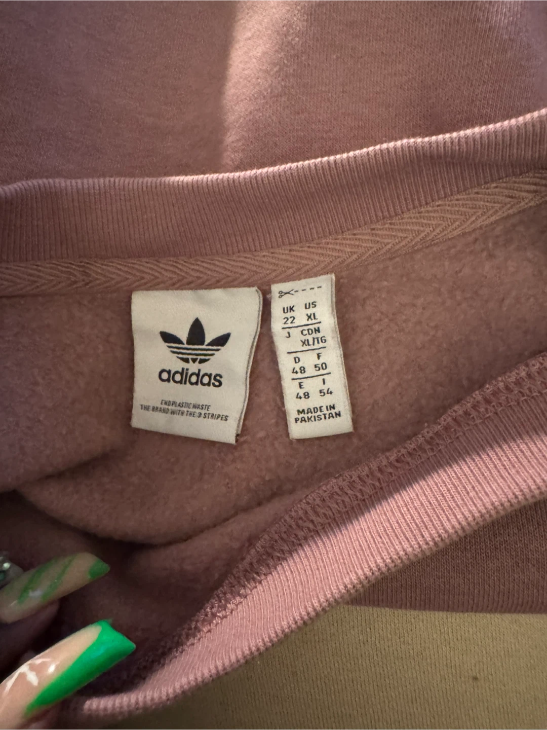 Adidas XL Mauve Sweatshirt and Leggings Set
