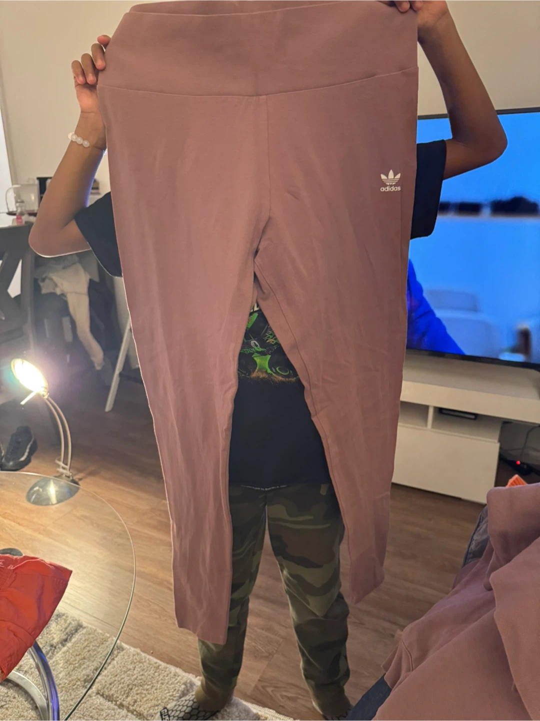 Adidas XL Mauve Sweatshirt and Leggings Set - photo 5