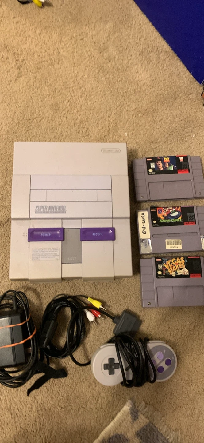 Nintendo Super NES Console with Games