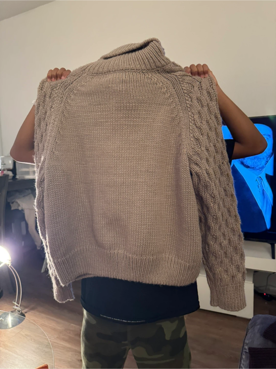 H&M Beige Knit Turtleneck - XL - photo 4