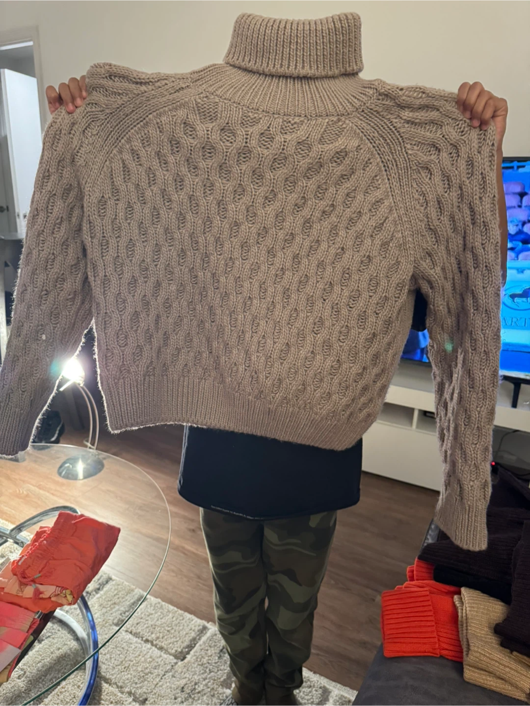 H&M Beige Knit Turtleneck - XL - photo 5