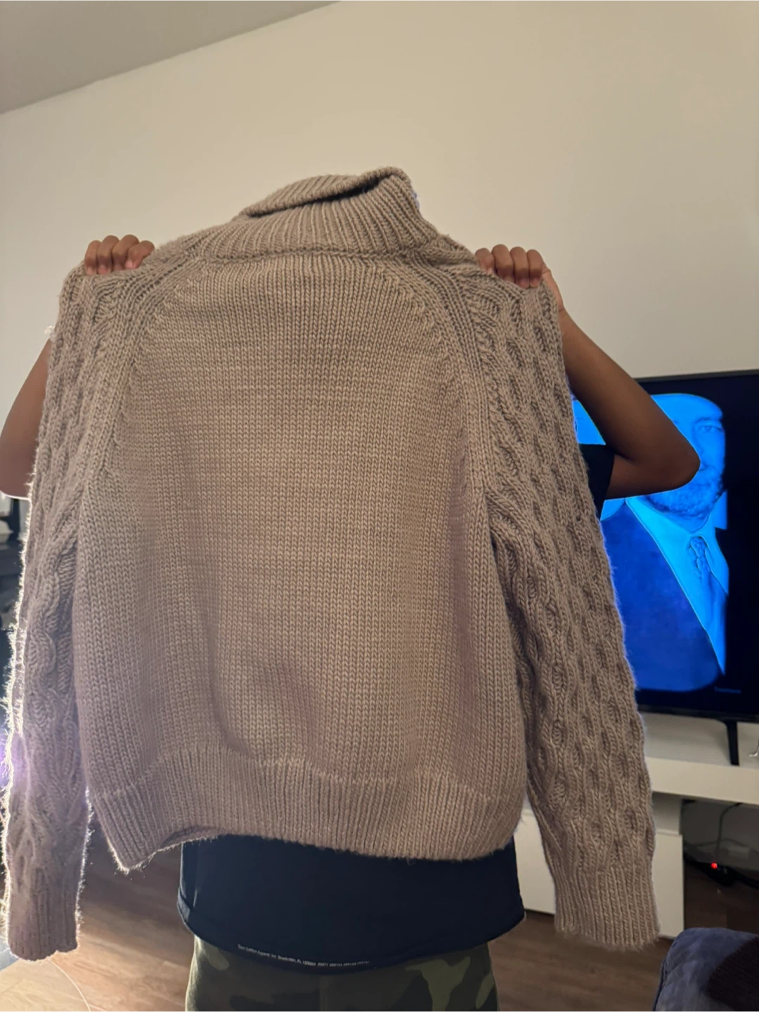 H&M Beige Knit Turtleneck - XL - photo 3