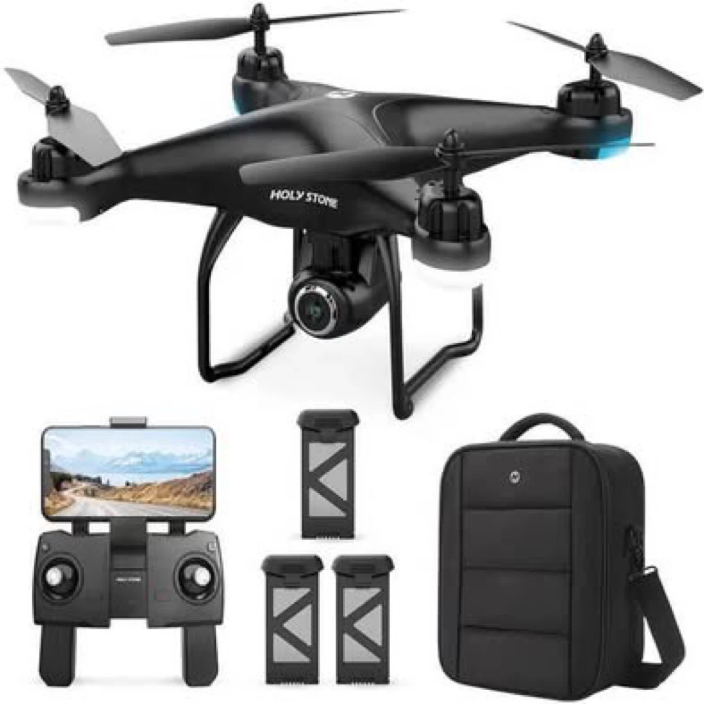 New Holy Stone HS120D V6 GPS Drone with Case