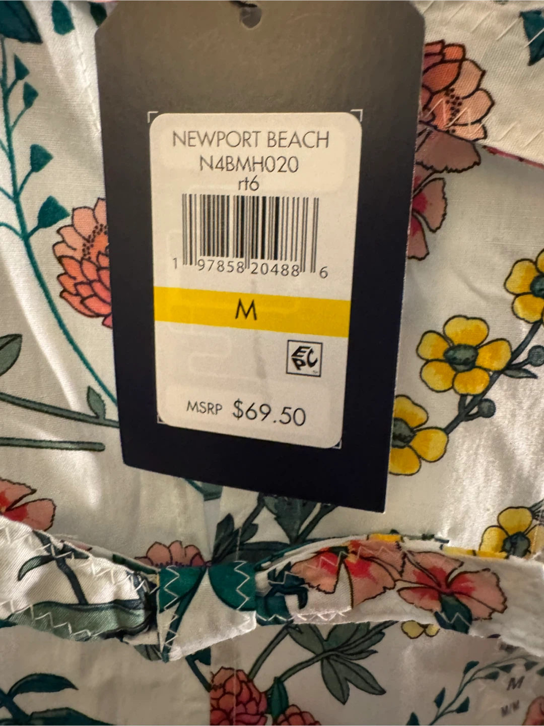 Nautica Jeans Newport Beach Floral Top - Size M