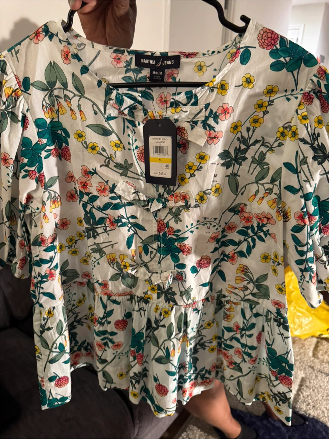 Nautica Jeans Newport Beach Floral Top - Size M - photo 2