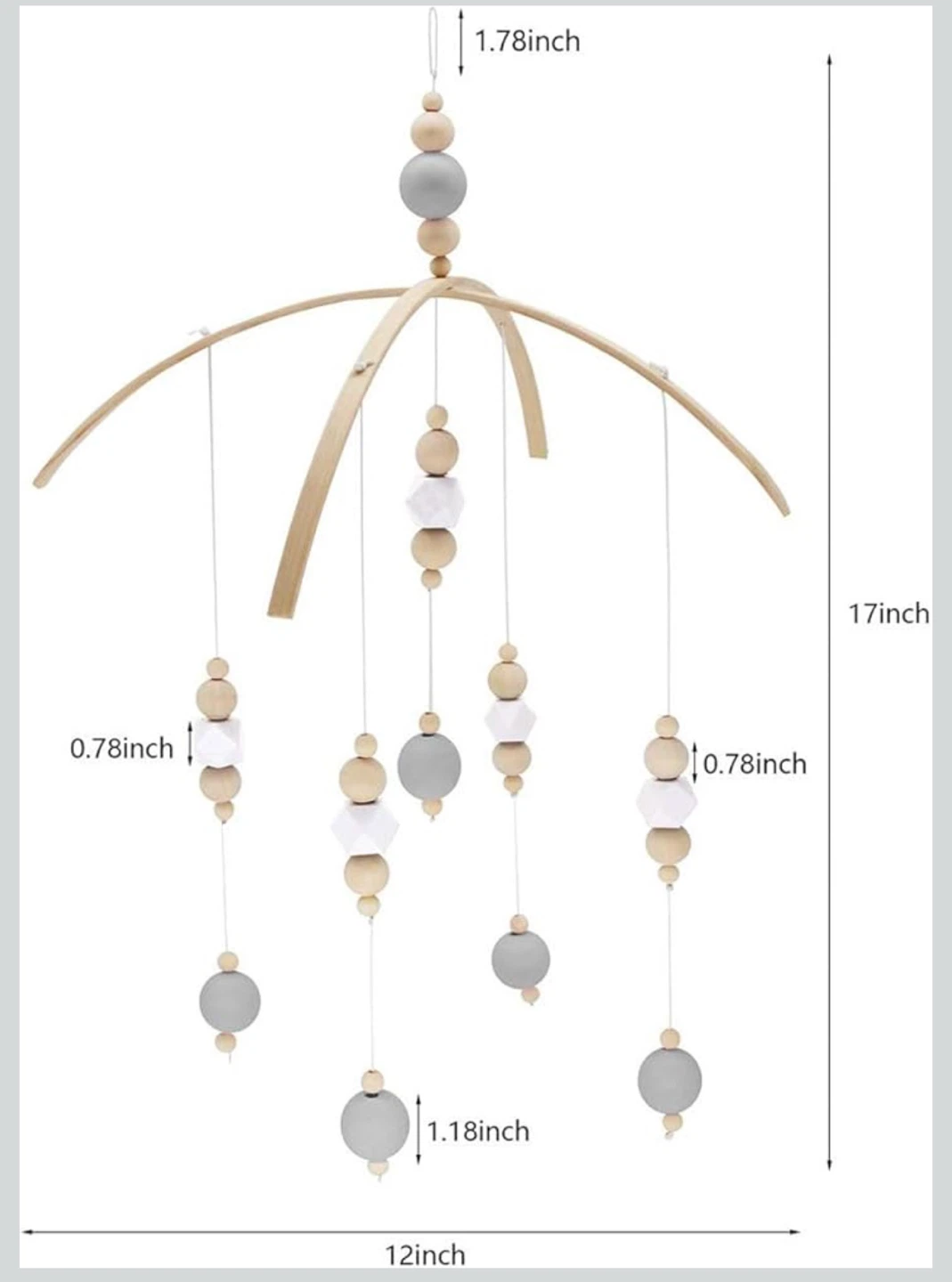 Wooden Baby Mobile - Nursery Decor - photo 2