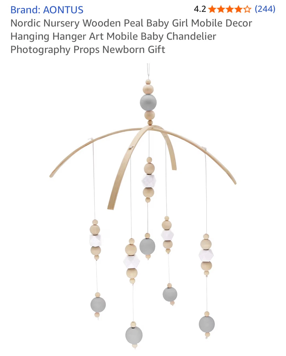 Wooden Baby Mobile - Nursery Decor