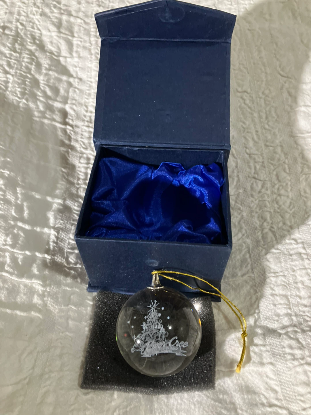 Crystal Christmas Ornament with Box 🔮