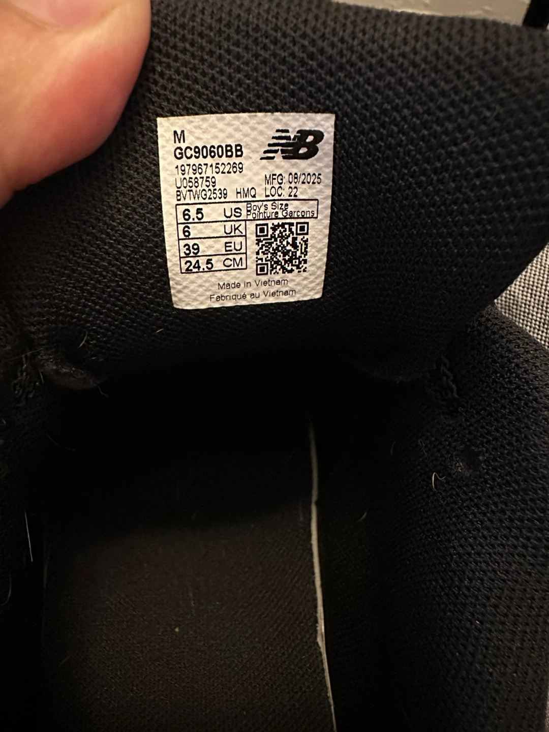 New Balance GC9060BB Black Size 6.5 US - photo 4