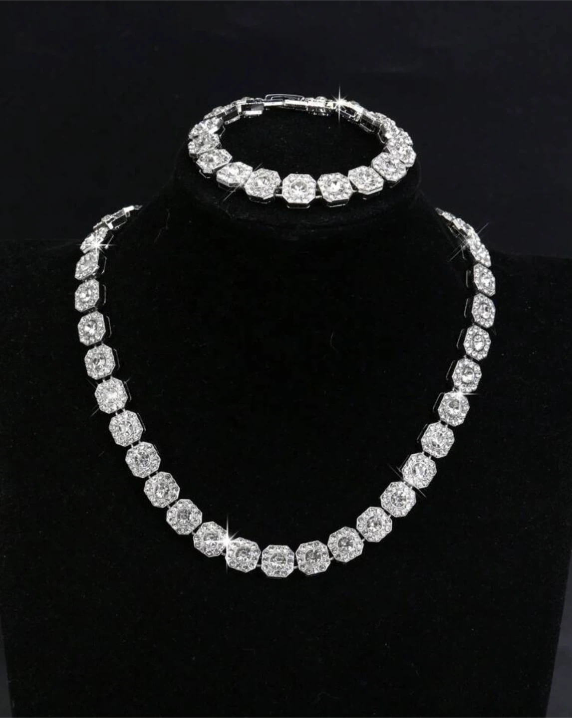 Unisex tennis- Silver Necklace & Bracelet Set - photo 2