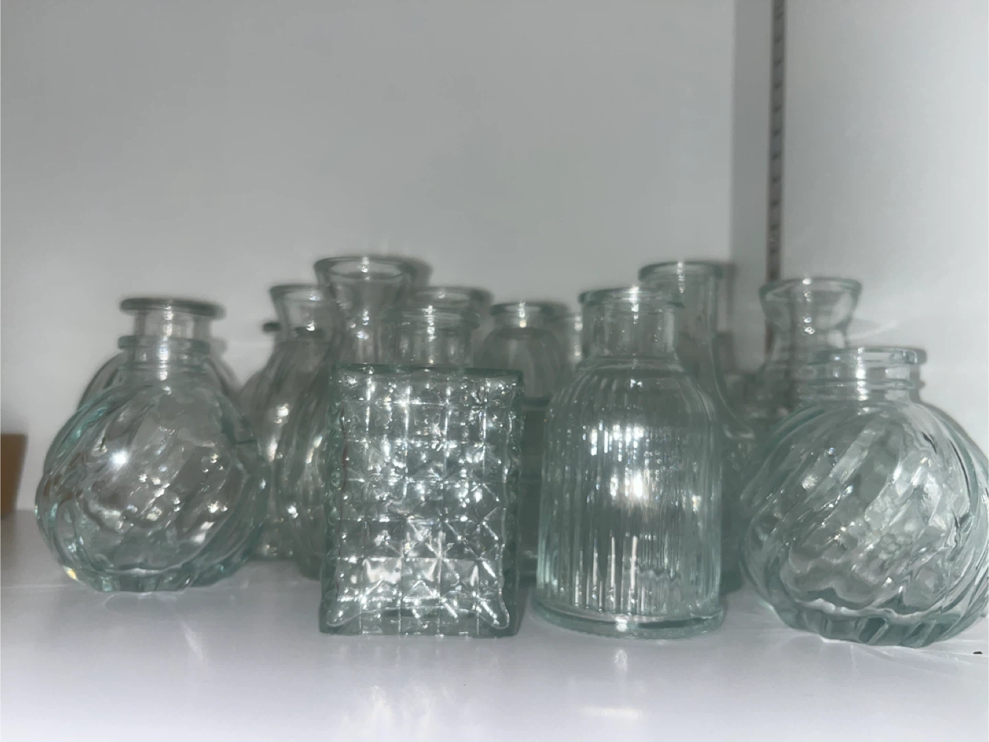 Small Glass Vases - Set of 15