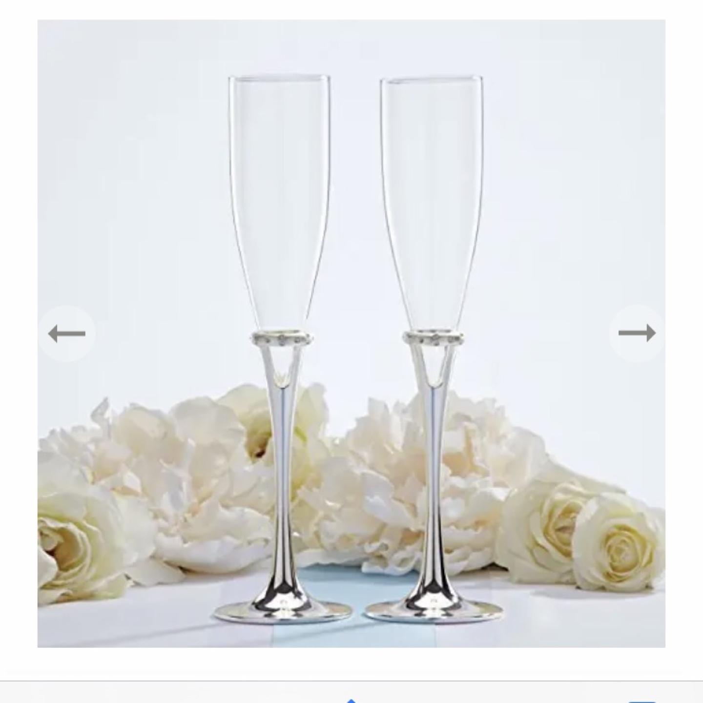 Lenox Devotion Flute Pair - Silverplate