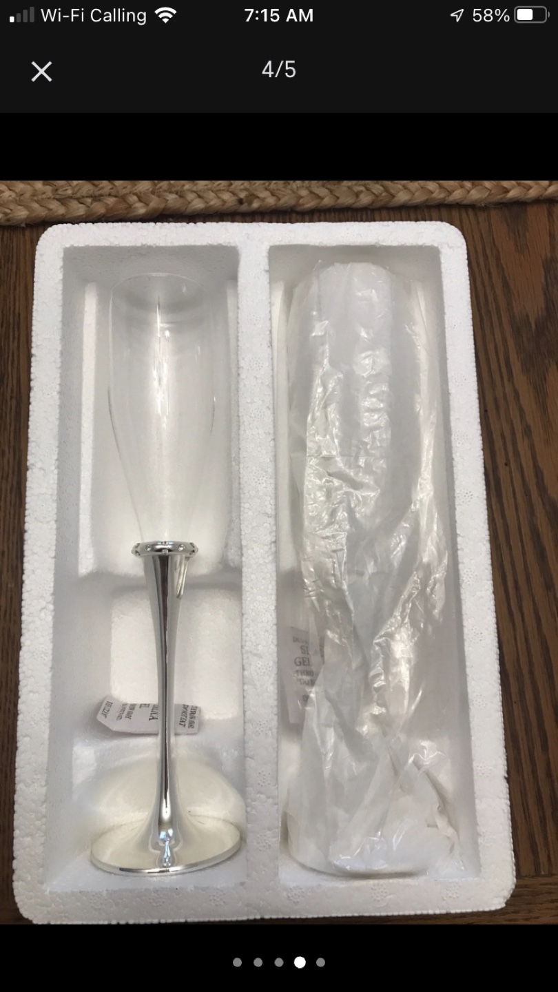 Lenox Devotion Flute Pair - Silverplate - photo 4