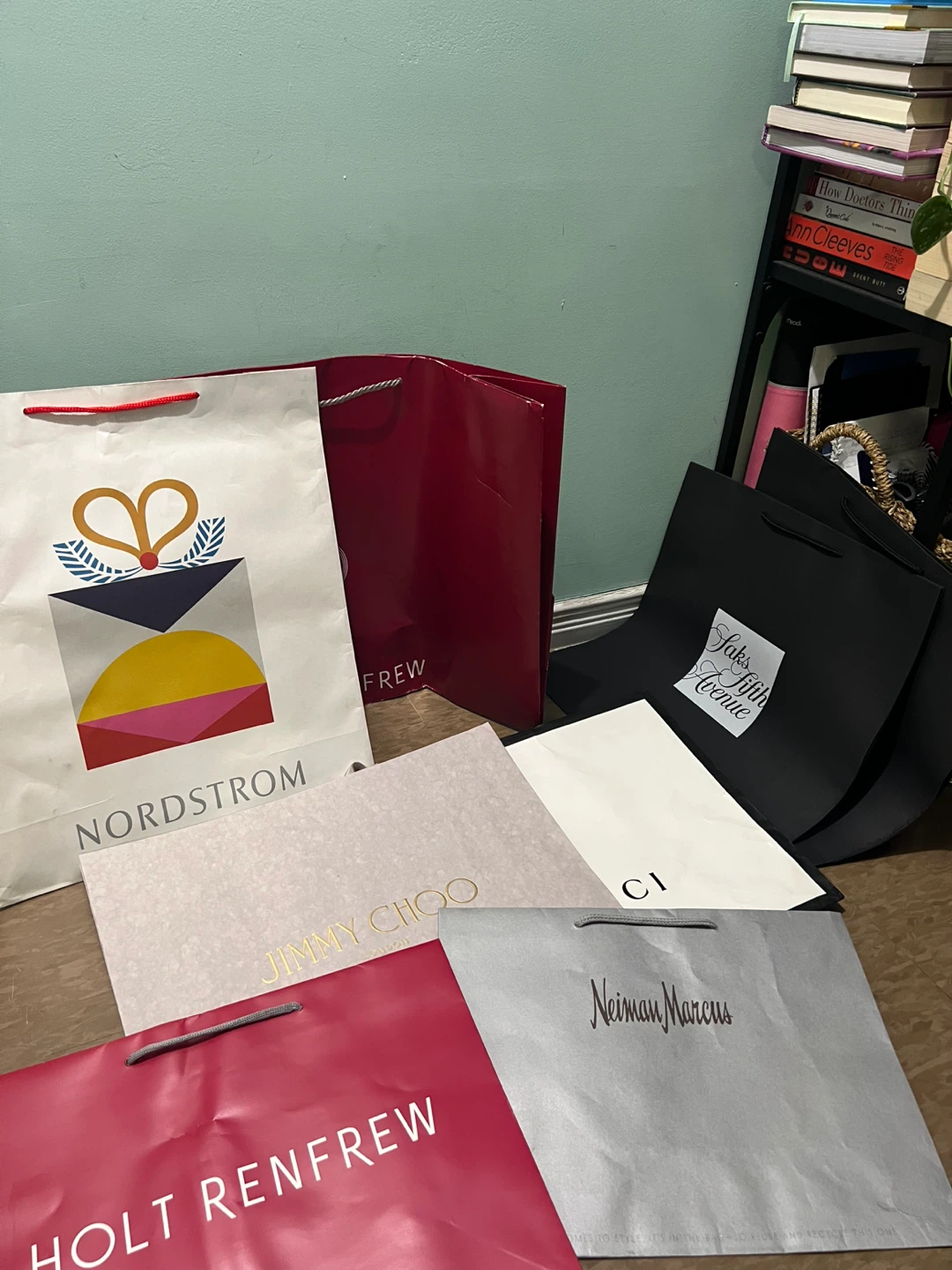 LUXURY STORES Shopping Bags Lot