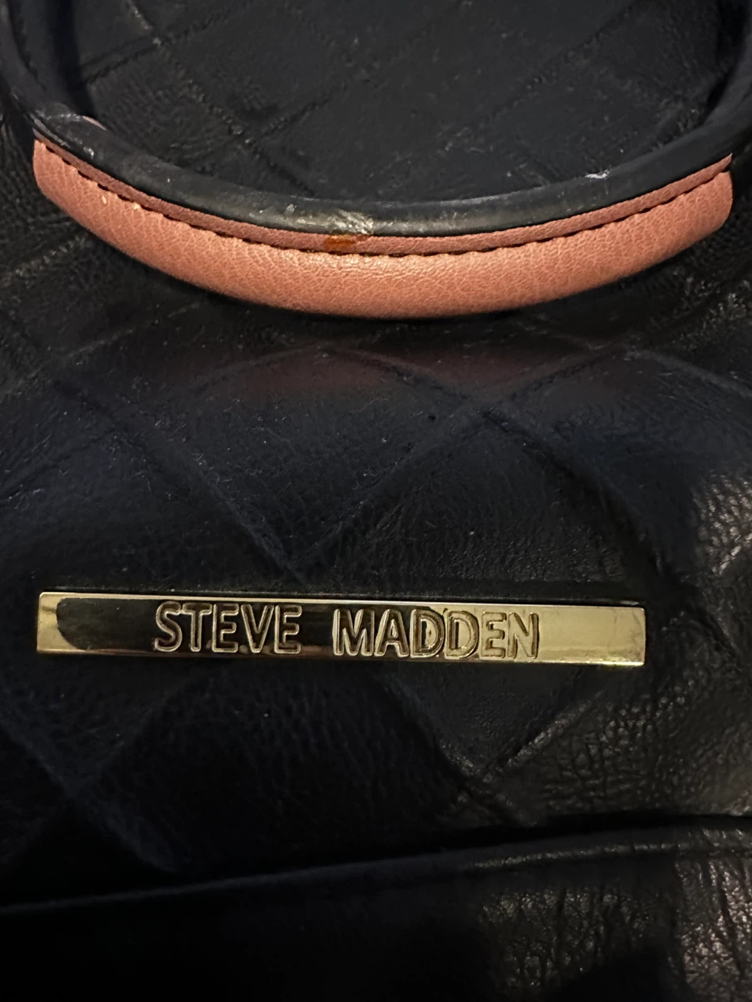 Steve Madden Black Quilted Satchel