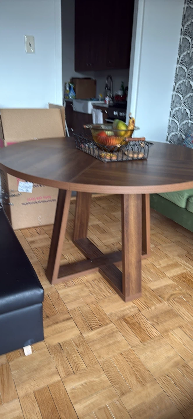 New Round Dining Table - Wood Finish