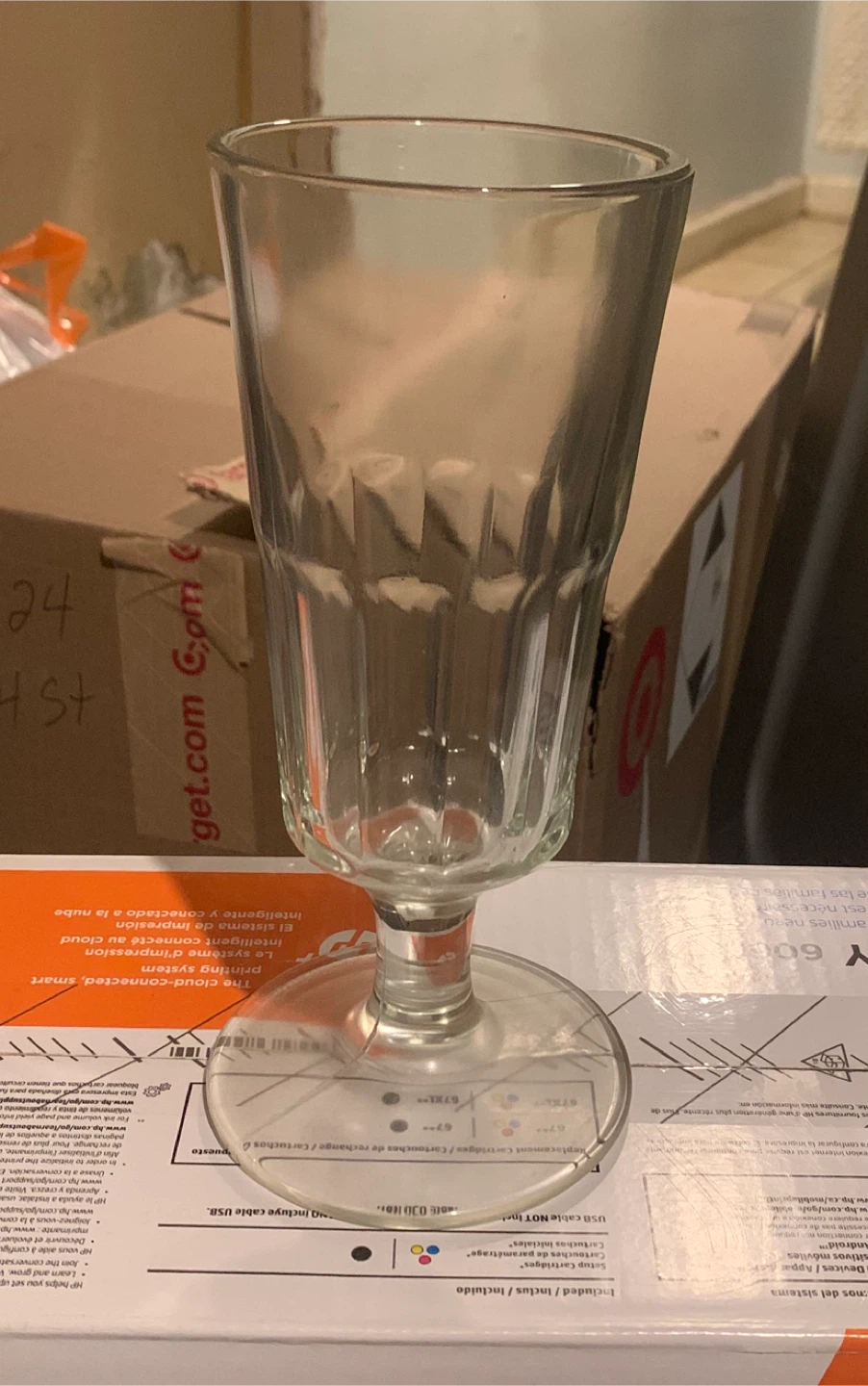 🥕 Tall Clear Drinking Glass