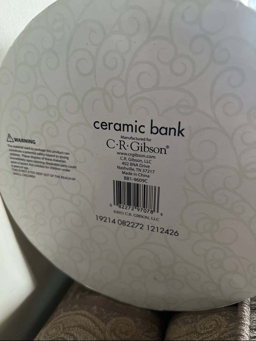 C.R. Gibson Ceramic Bank - New in Box! - photo 4