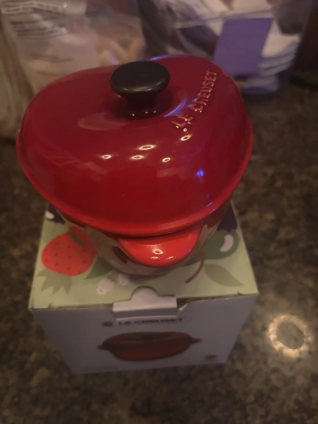 Le Creuset Apple Casserole Cocotte - Red Stoneware