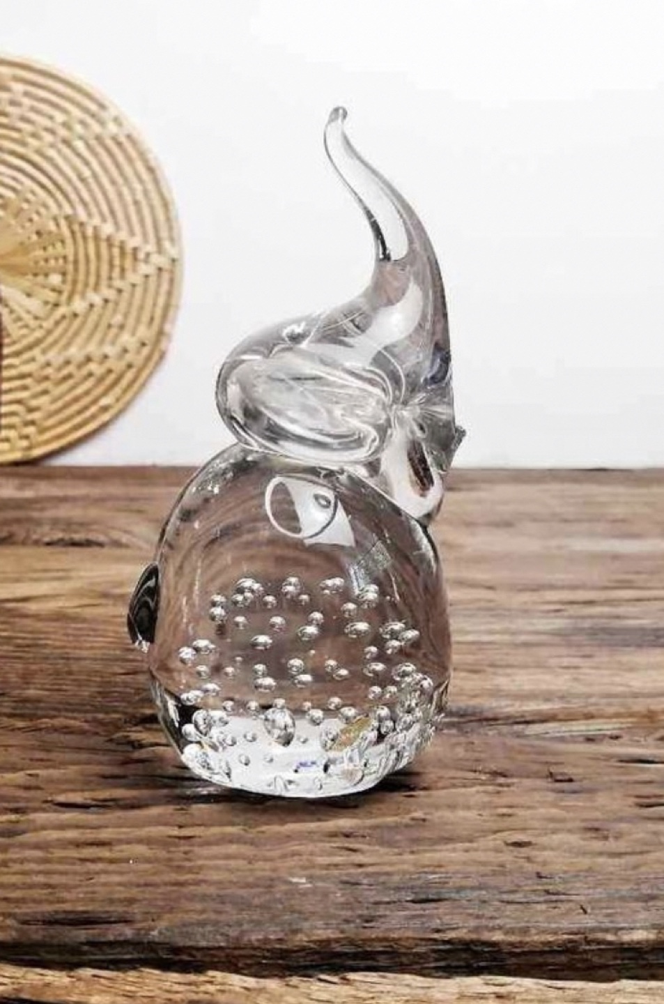 Elephant Figurine Clear Glass
