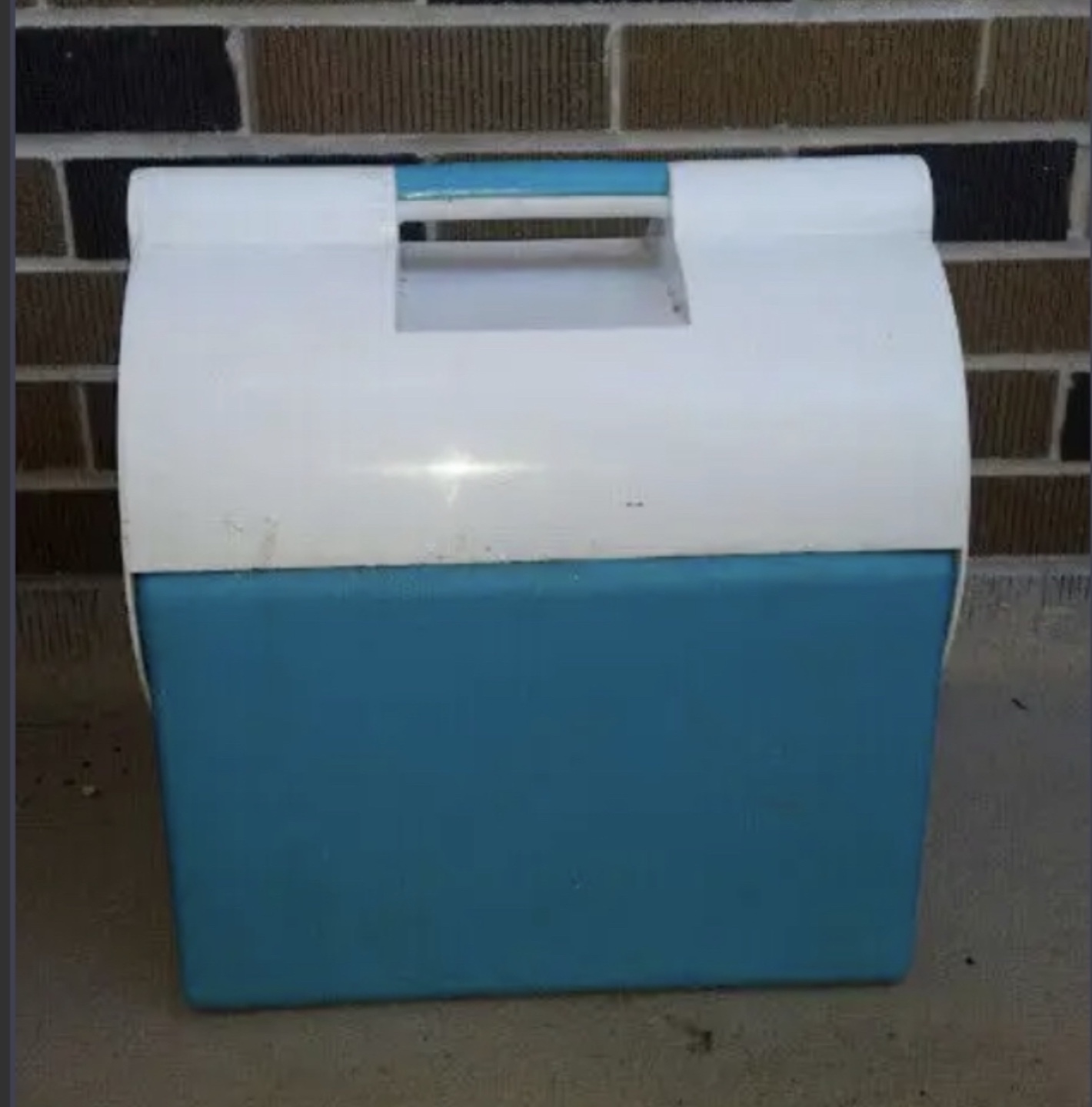 Vintage Blue & White Cooler