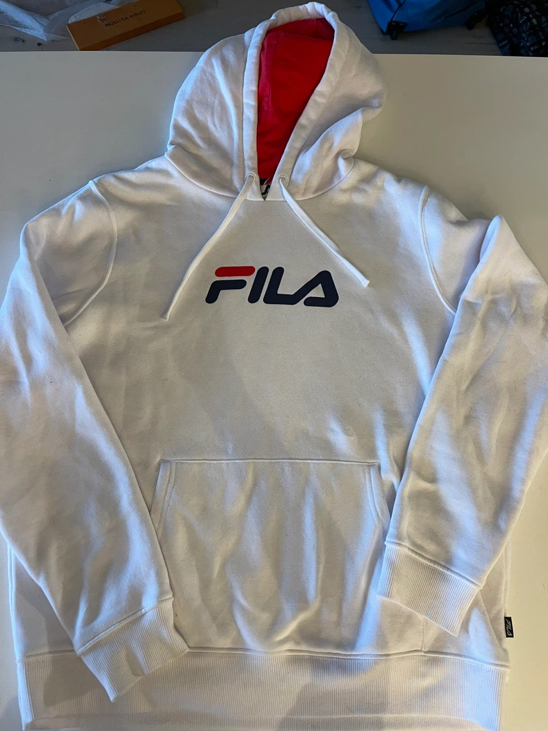 Fila White Hoodie medium