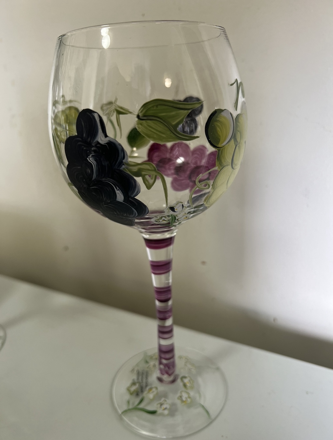 Hand Painted Wine Glasses - Set of 2 - photo 4