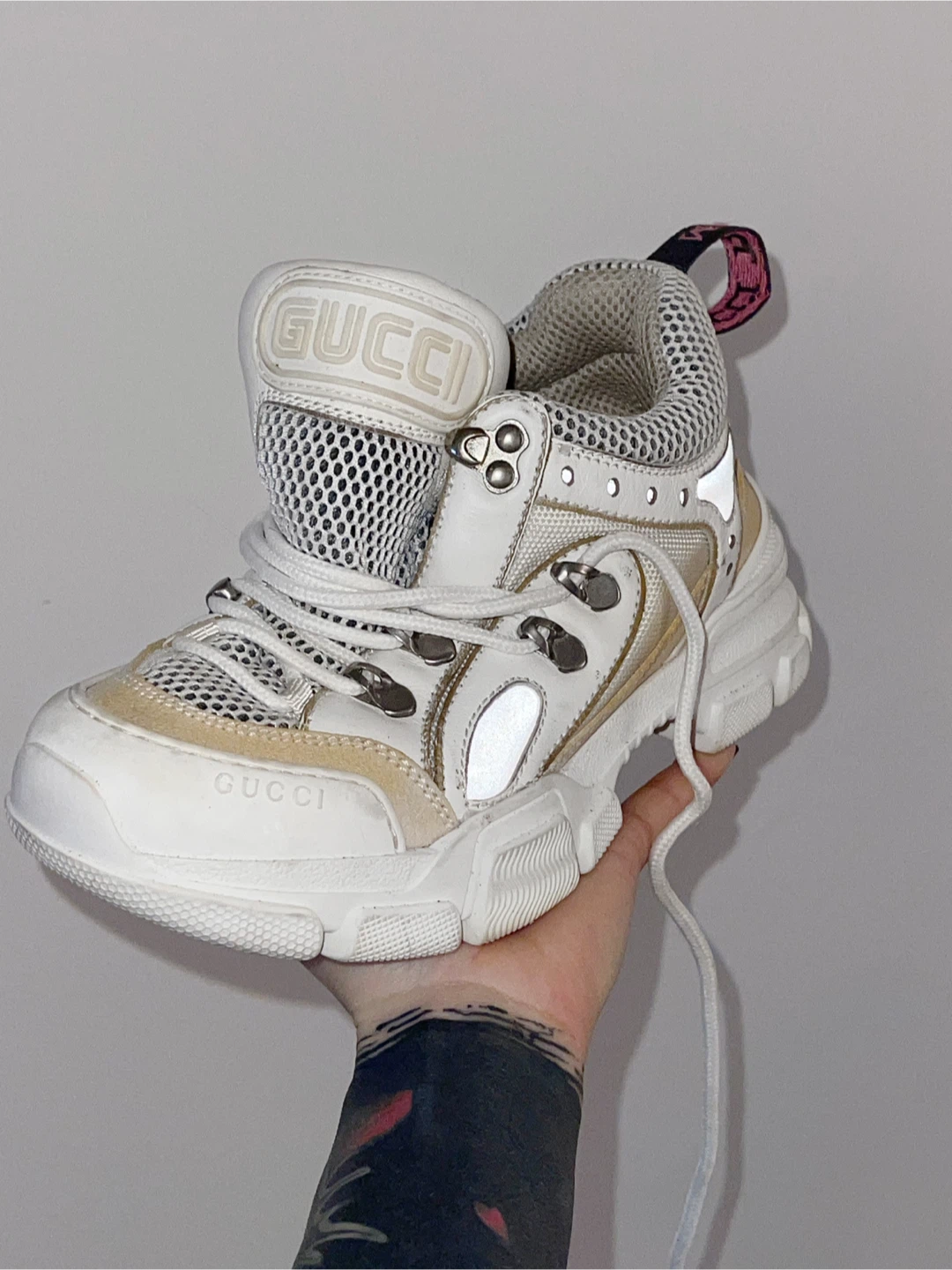 Gucci White Leather Women's Sneakers