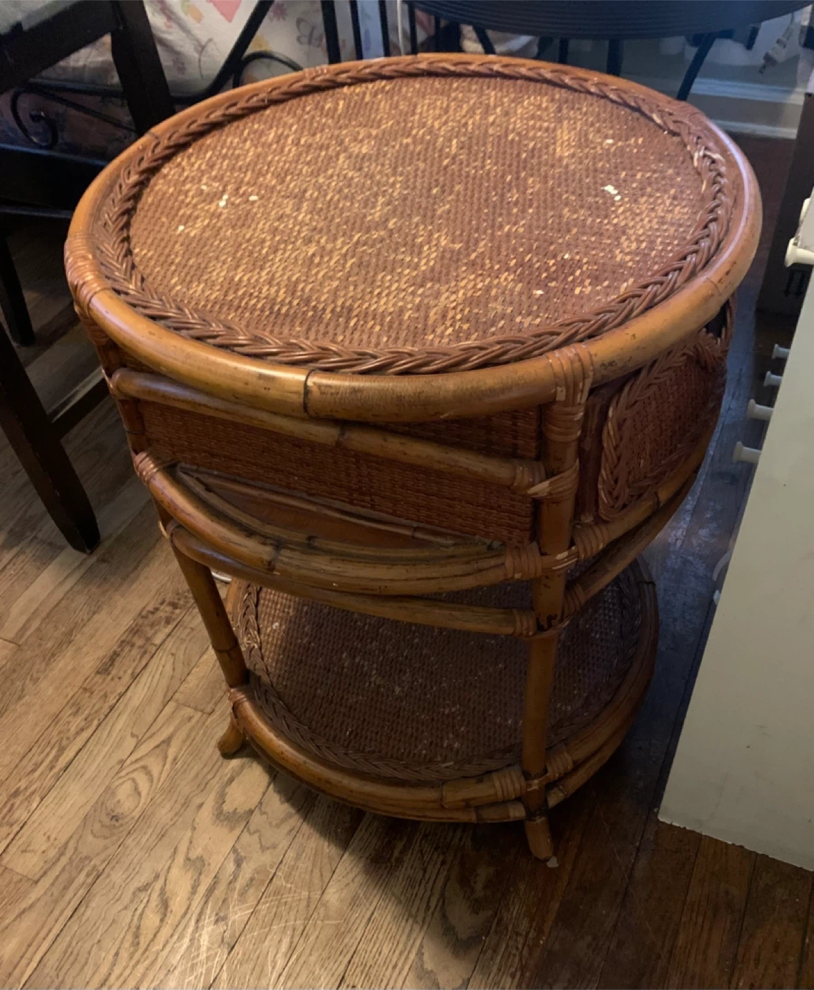 🥕Wicker Round Side Table