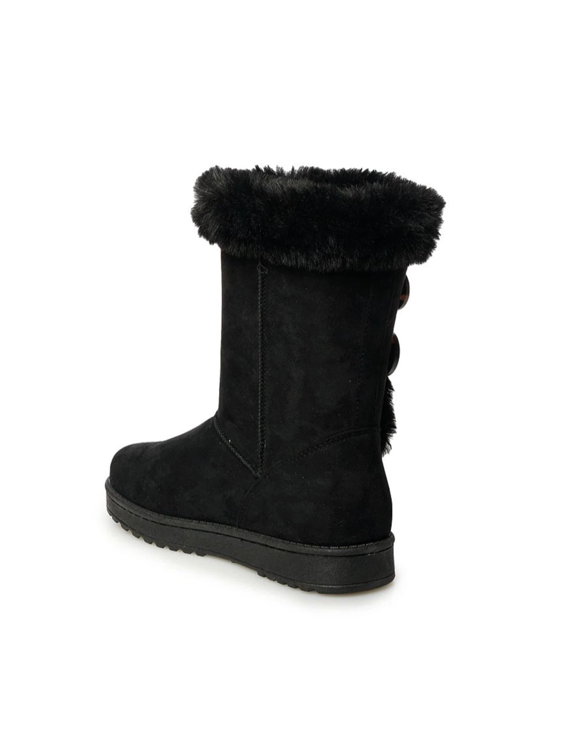 SO Black Faux Fur Winter Boots Size 8 - photo 2