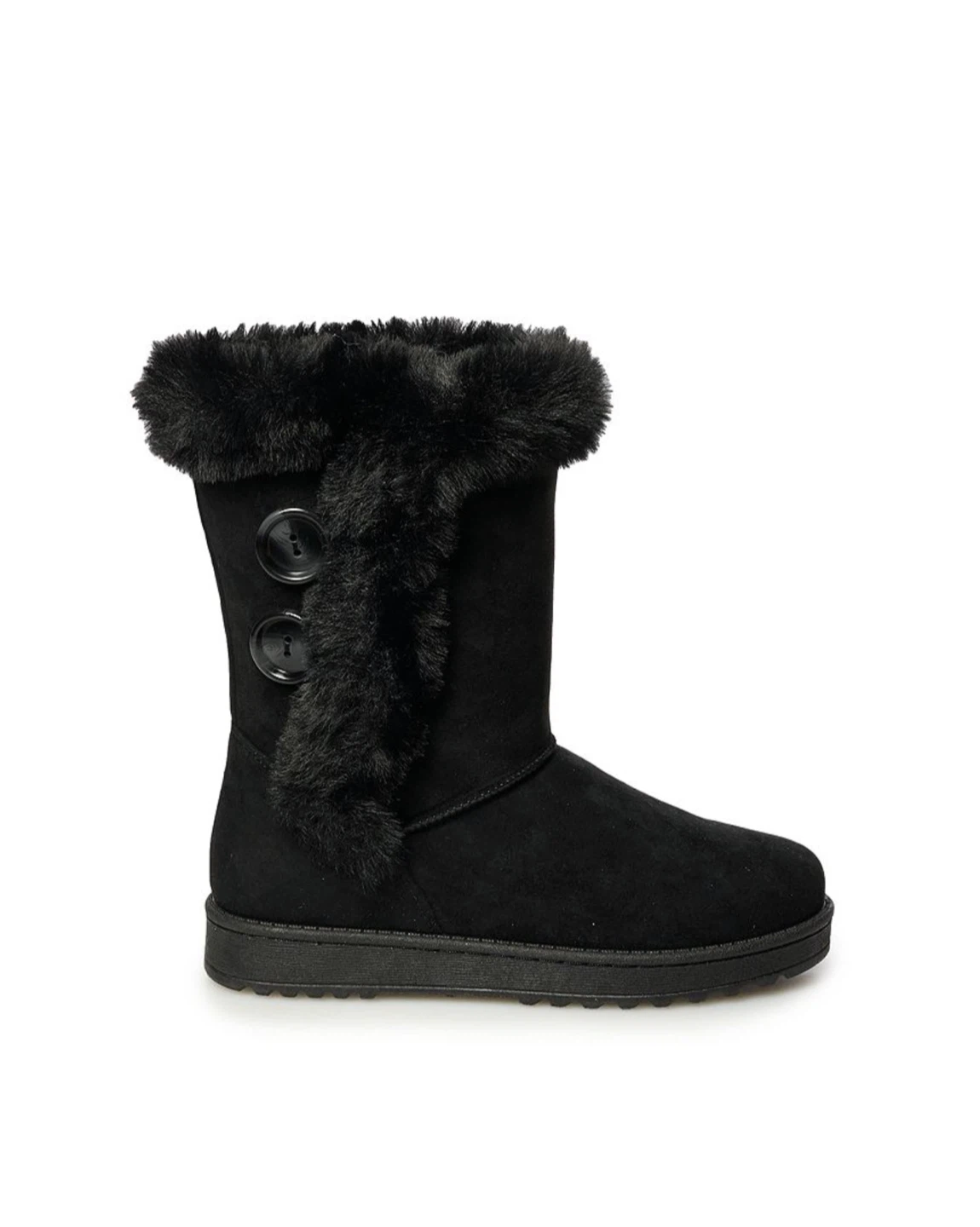 SO Black Faux Fur Winter Boots Size 8