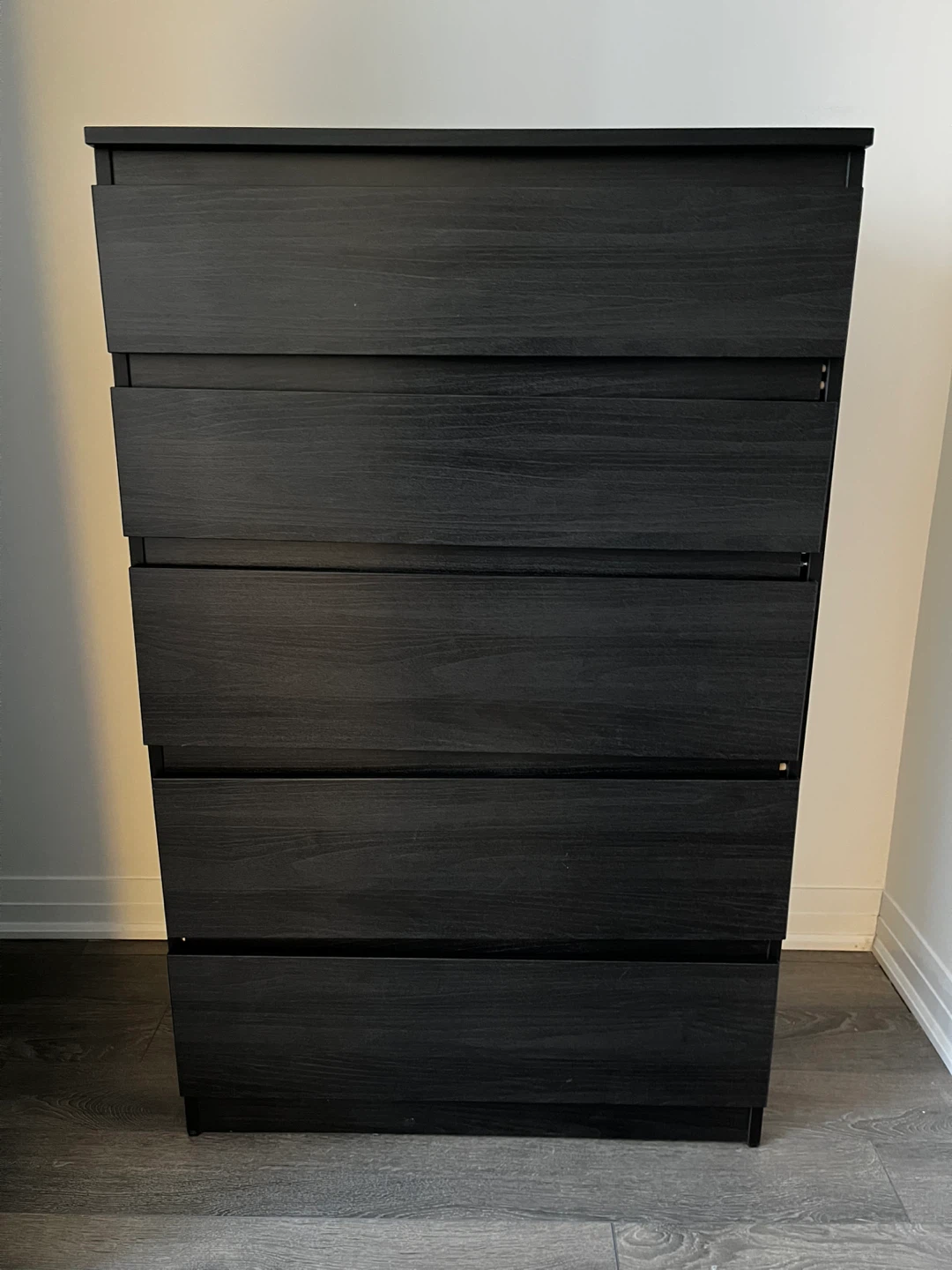 IKEA MALM 5-Drawer Dresser - Brown/Black - photo 2