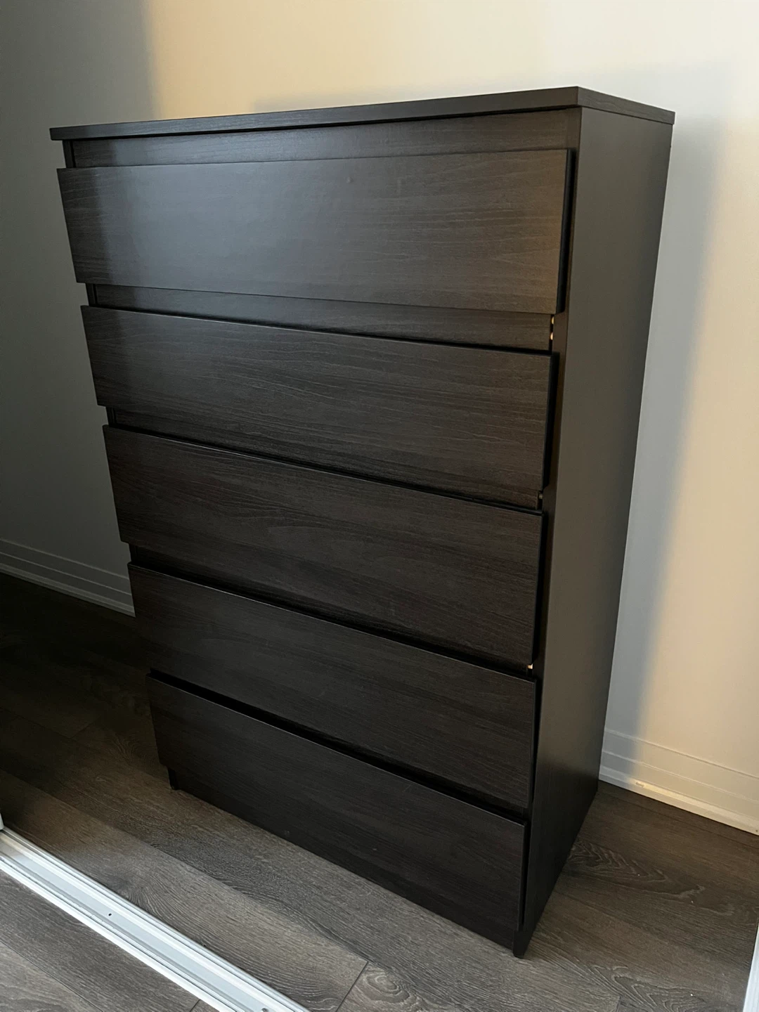 IKEA MALM 5-Drawer Dresser - Brown/Black