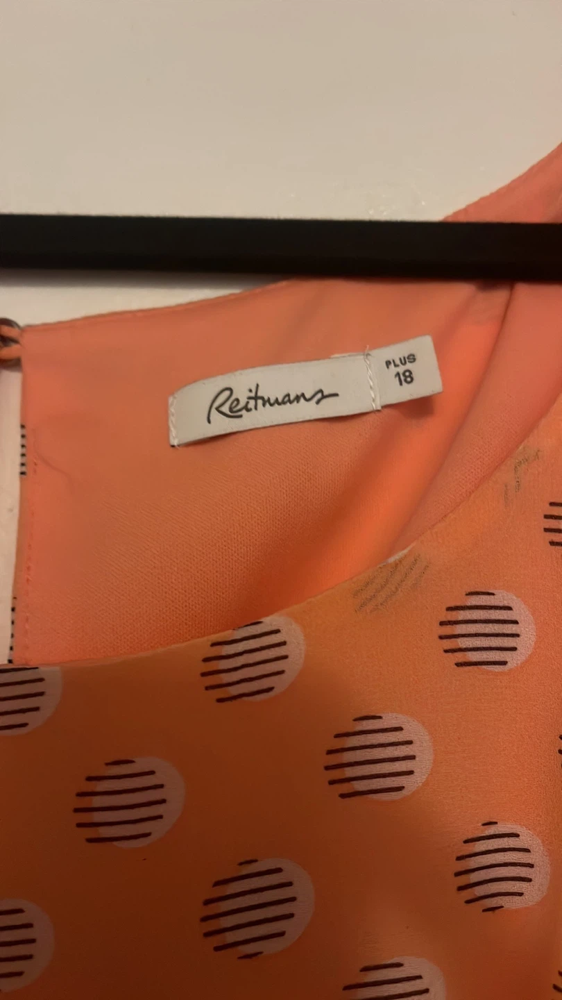 Reitmans Plus Size 18 Dress - Peach with Dots - photo 3