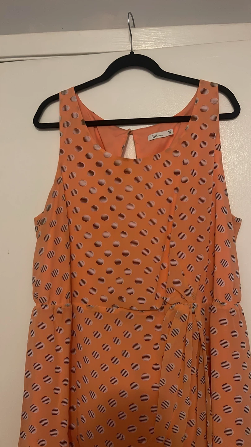 Reitmans Plus Size 18 Dress - Peach with Dots - photo 5