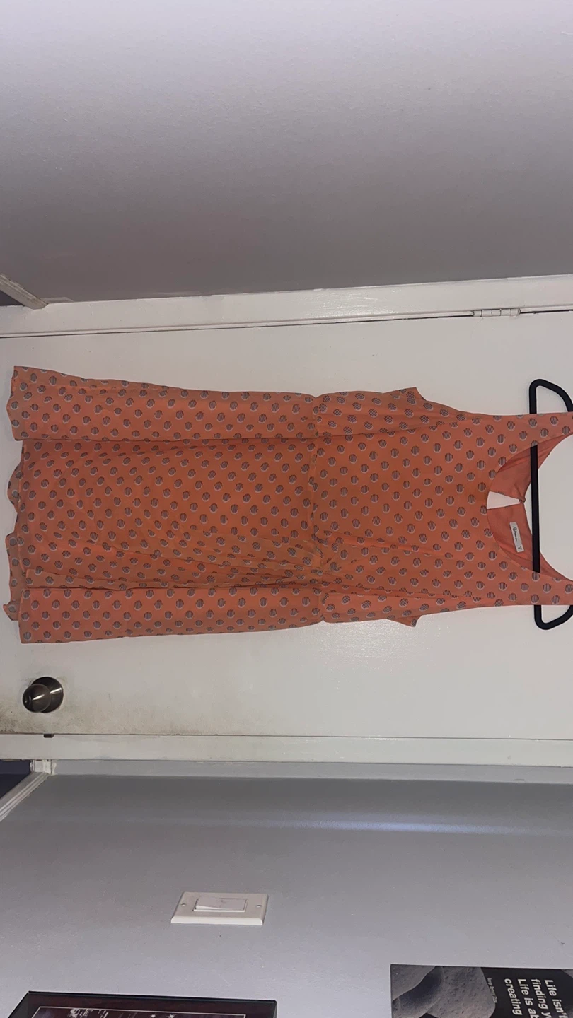 Reitmans Plus Size 18 Dress - Peach with Dots