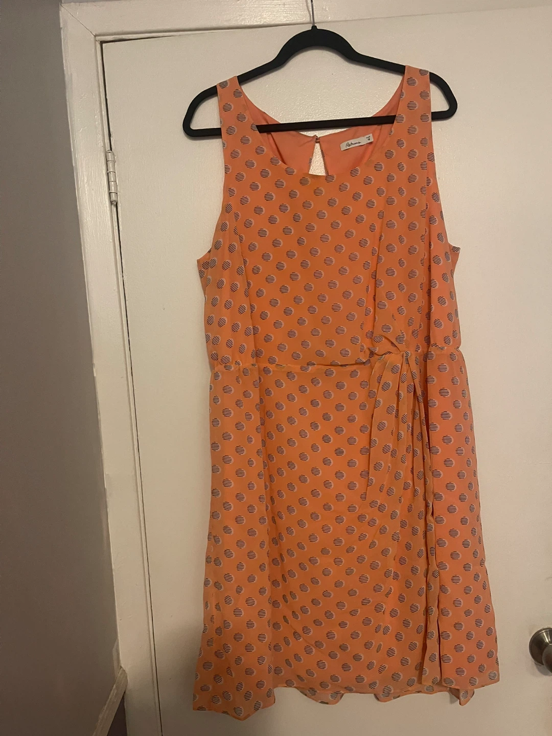Reitmans Plus Size 18 Dress - Peach with Dots - photo 2