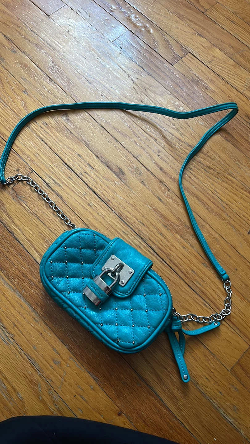 Bebe Quilted Teal Crossbody Bag - photo 2
