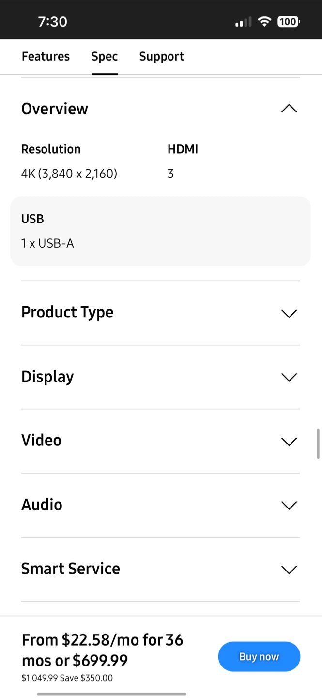 Samsung 70" Crystal UHD U8200F TV - photo 4