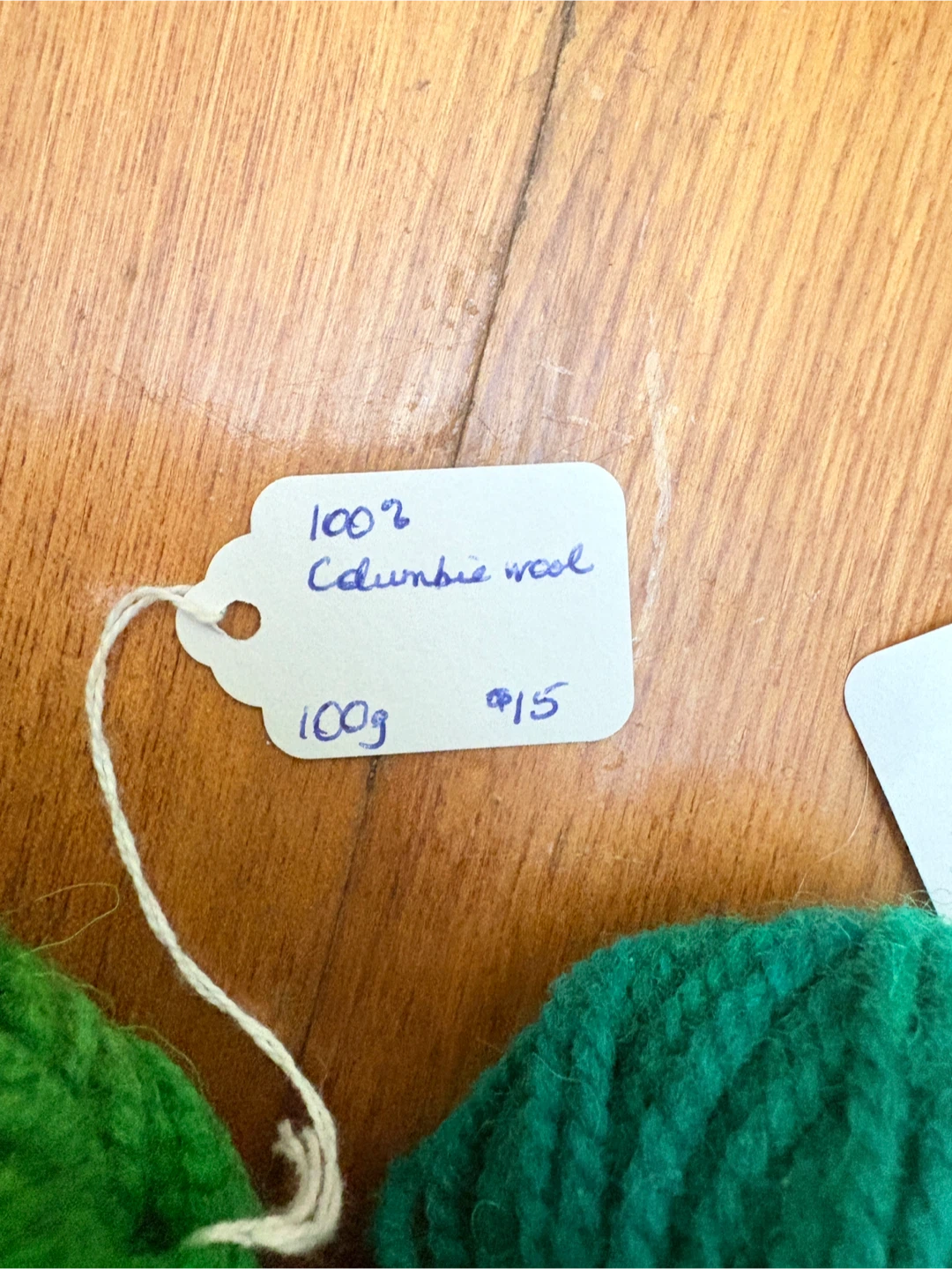 Hand-dyed Columbia Wool Yarn, 100g - photo 2
