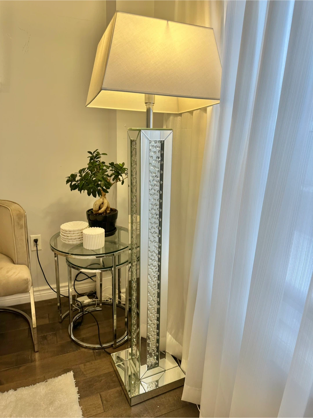 Floor Lamp and wall clock