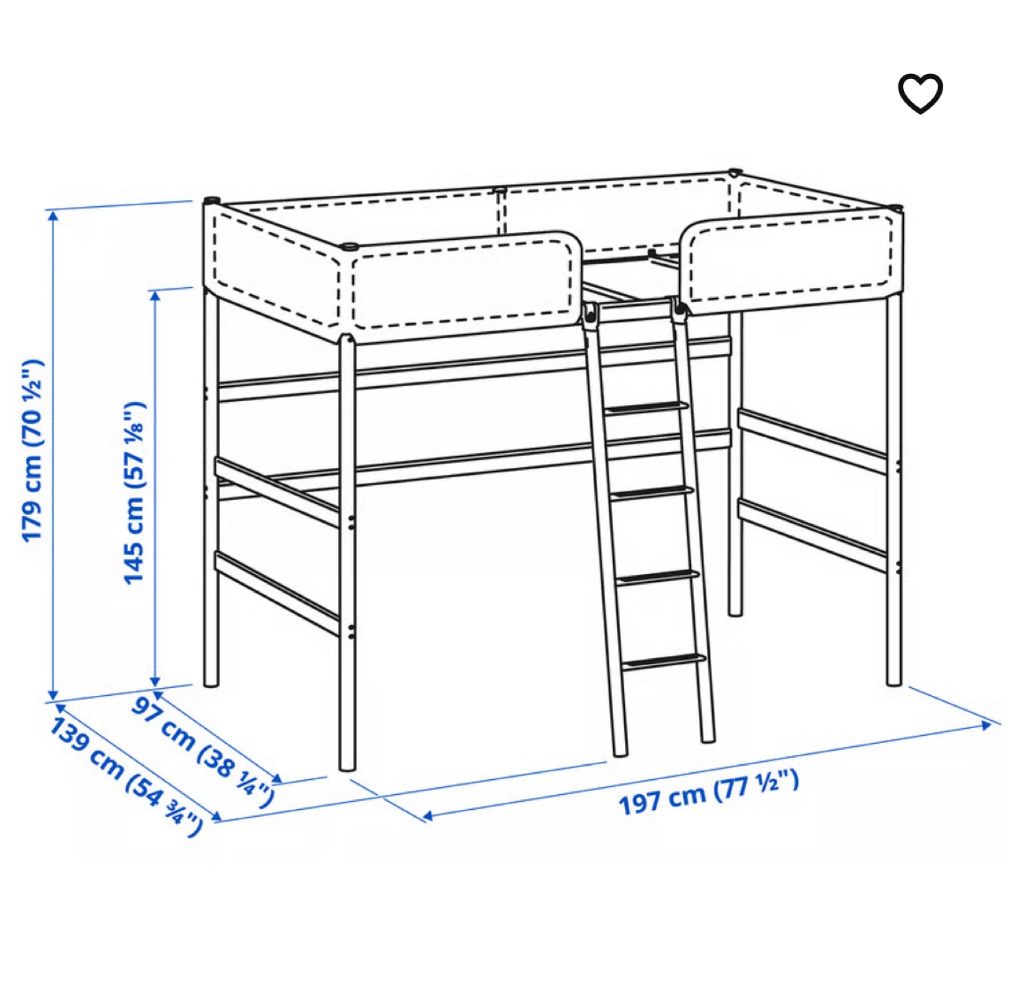 IKEA Loft Bed Frame with Desk - photo 5