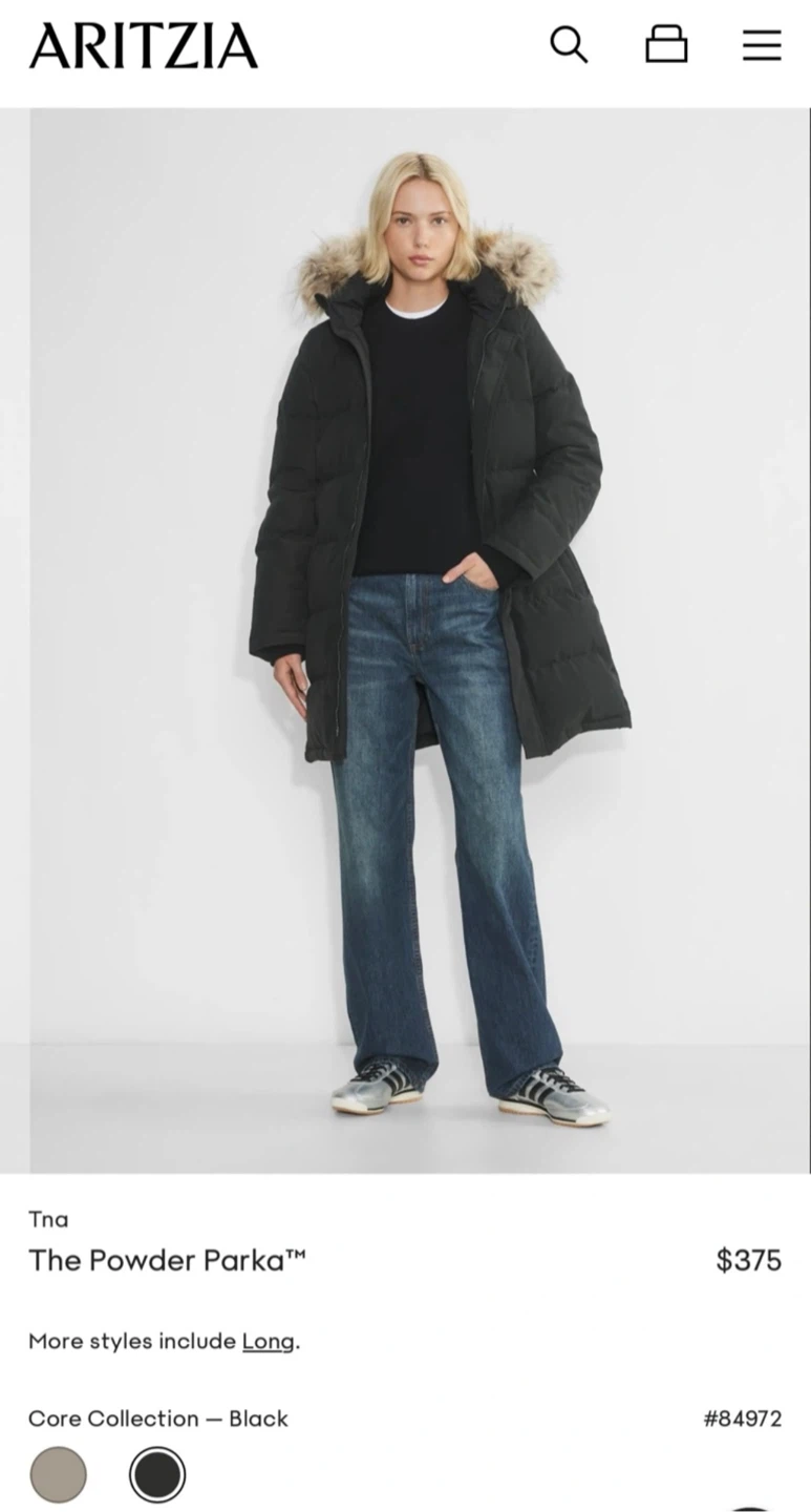 Aritzia Tna The Powder Parka - Black - photo 3