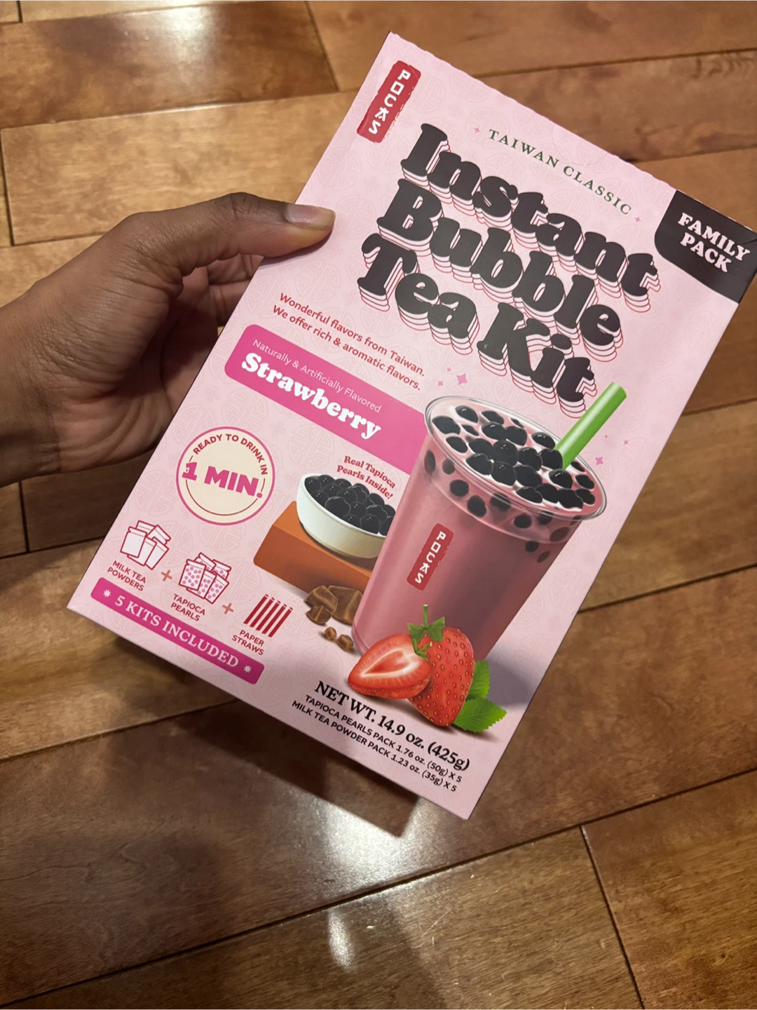 Instant Bubble Tea Kit - Strawberry