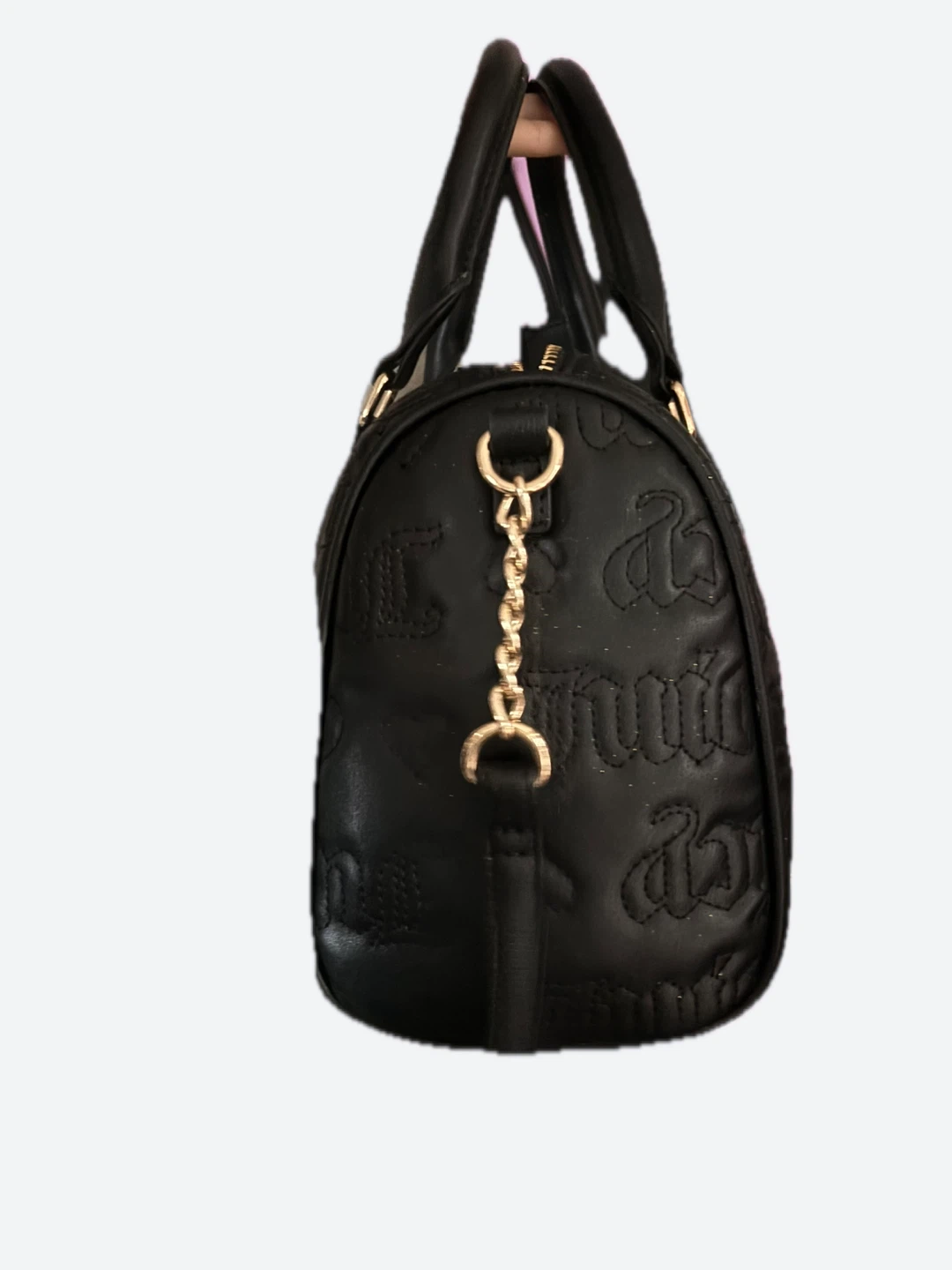 Juicy Couture Black Embossed Barrel Satchel - photo 2
