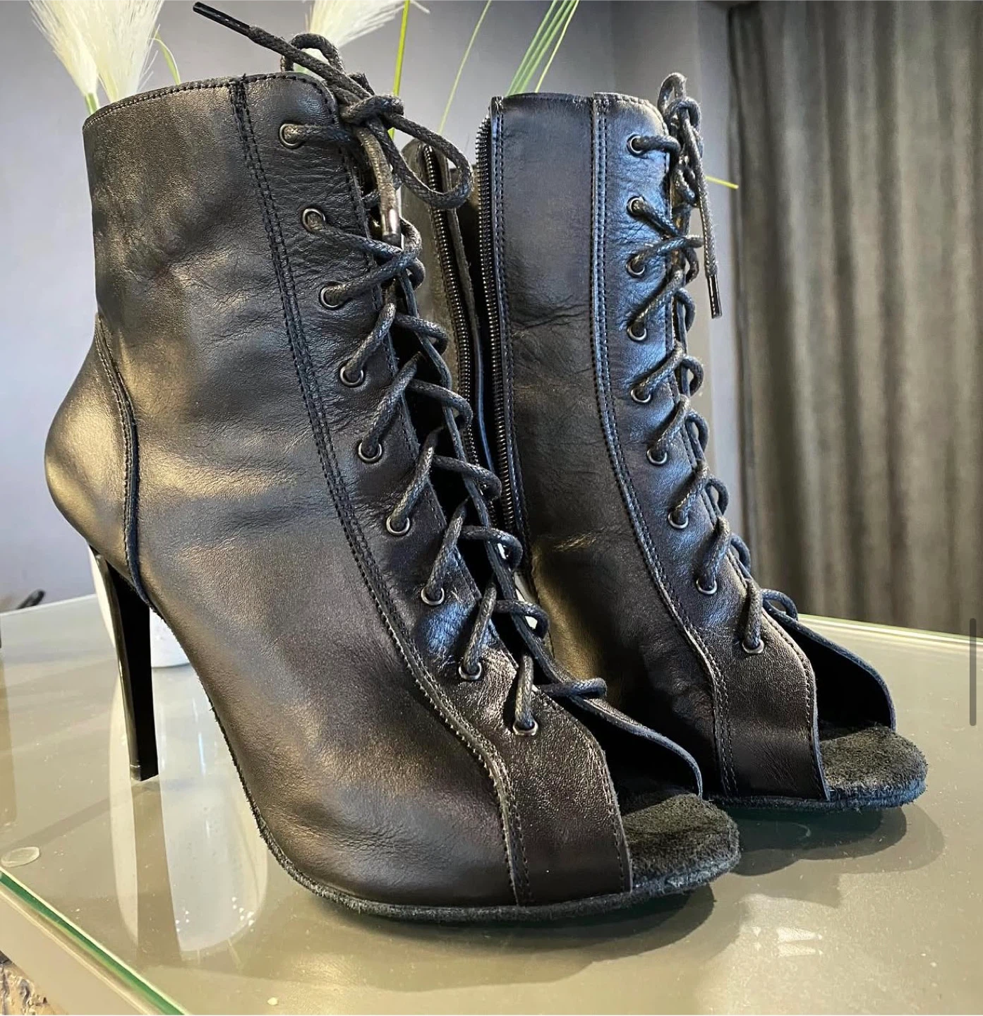 Dance heels leather 24 cm, 38 eur, 7.5 US