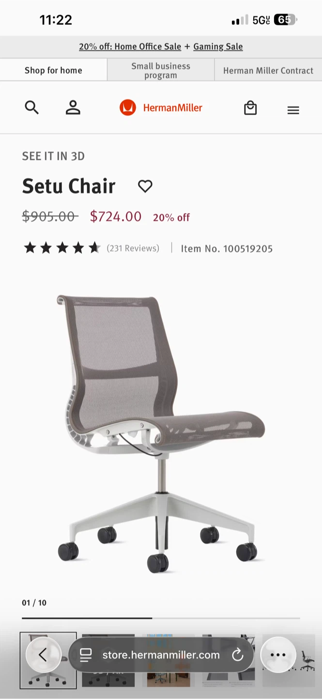 Herman Miller Sayl Chair - White - photo 4