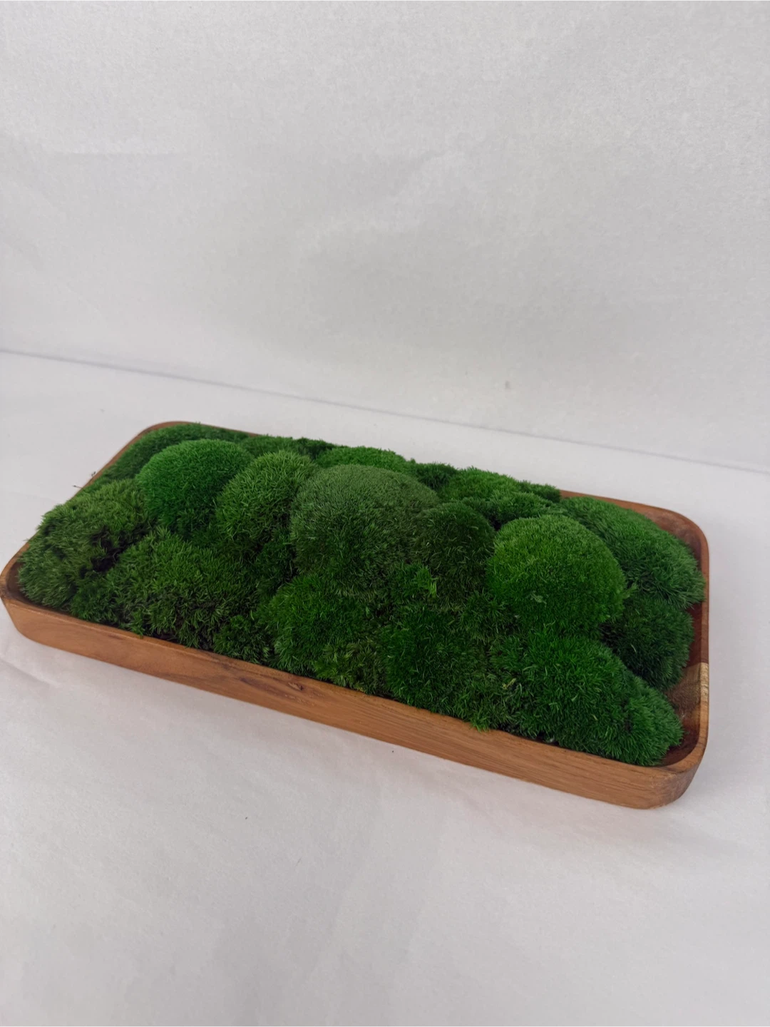 Moss Wall Art in Wood Tray Centrepiece - photo 2