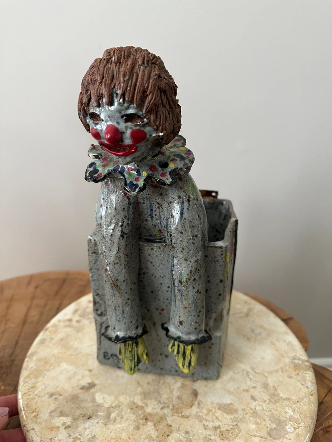 Clown jack in the  box art piece